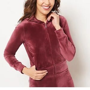 Juicy Couture Velour Track Hoodie | Wine